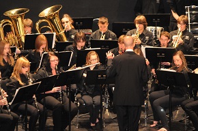 Kirk Wassmer leads the 2012 DHS Grade 9 Concert Band through a few classical pieces at the Moose Jaw Band and Choral Festival.